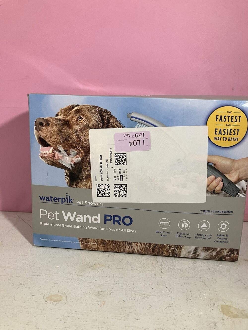 Waterpik Pet Wand Shower PRO PPR-252 Professional Grade Bathing Dogs C06